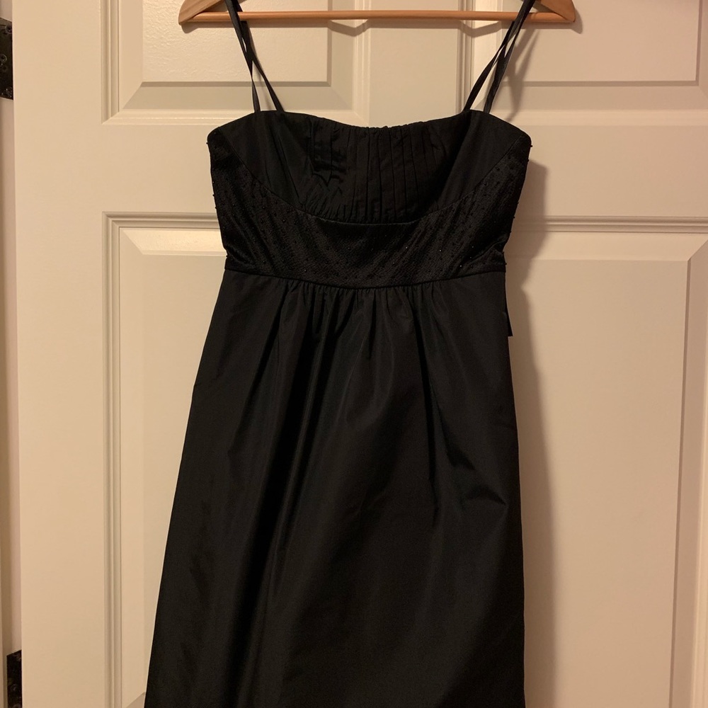 NWT BCBG taffeta black strapless dress - XXS